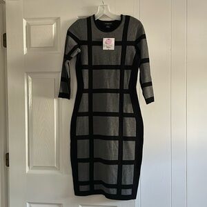 NWT Liz Claiborne Gray and Black dress